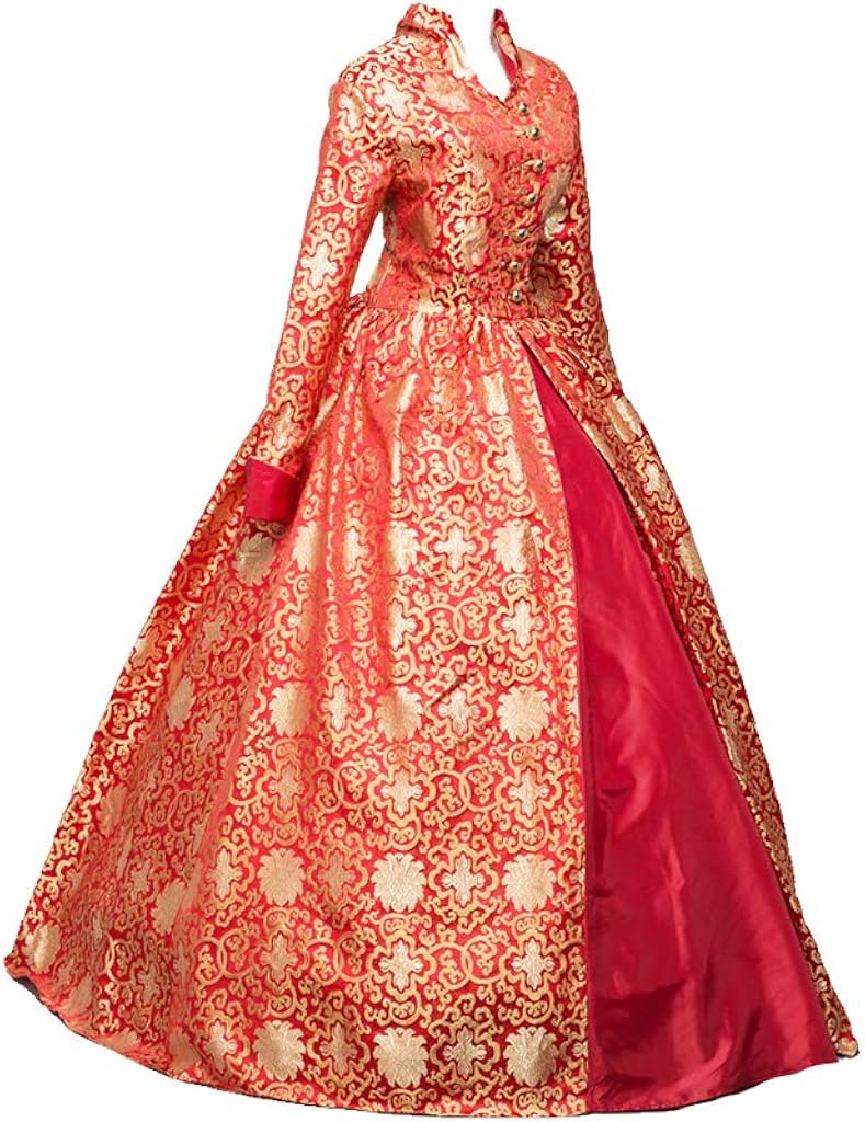 red victorian gown