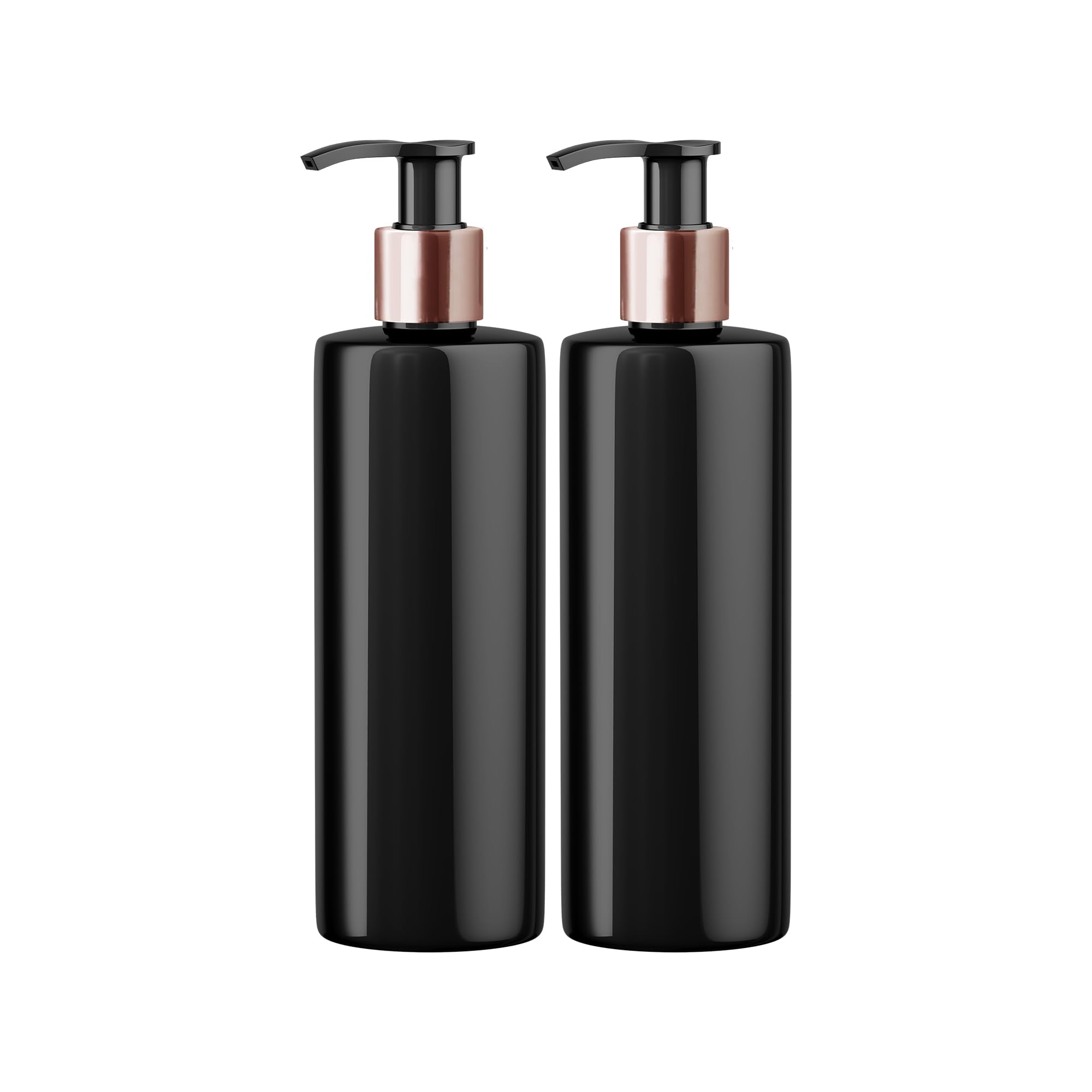 Mrs Hinch Customisable DIY Refillable 500ml PET Plastic Lotion Pump Bottle with Rose Gold Lids (2)