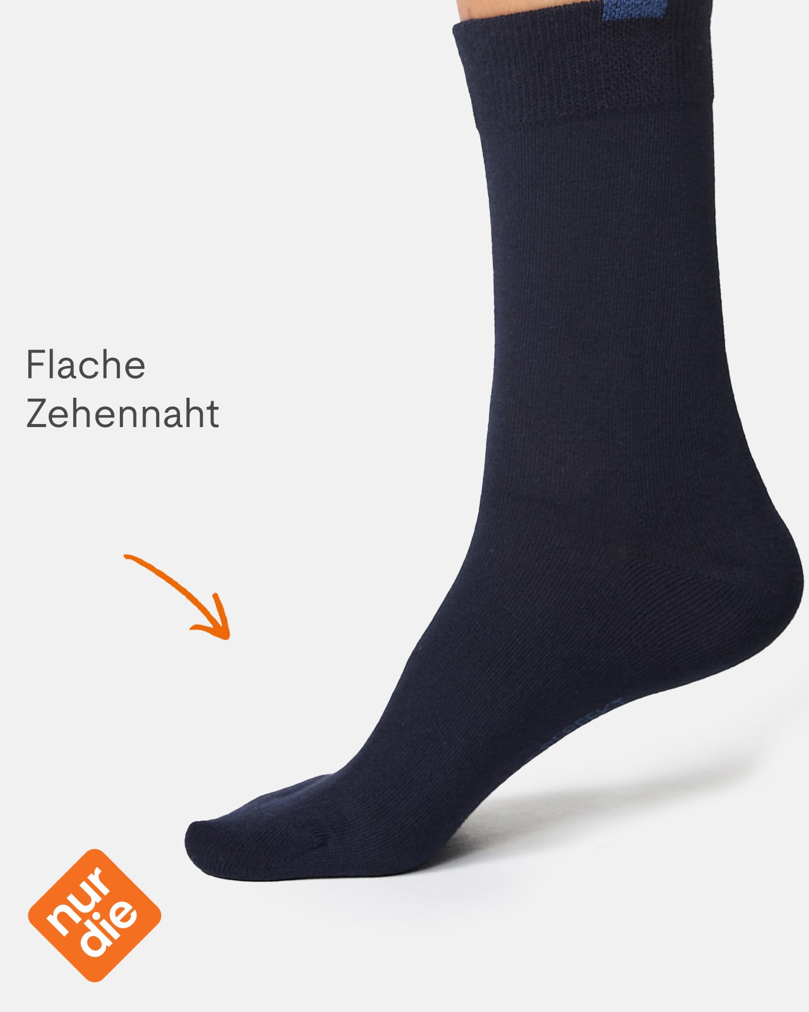 Nur Die 9er Pack Passt Perfekt Socken atmungsaktive Baumwolle einfarbig Komfortbund ohne drückende Naht Damen 3
