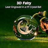 IFOLAINA 3D Moon Fairy Crystal Ball K9 Glass Paperweight Gift view 2