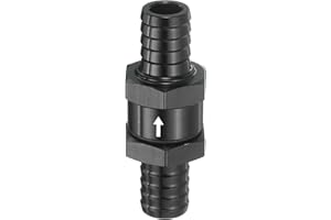 uxcell 14mm (9/16") Fuel Check Valve, Non-Return One Way Hose Check Valve, Aluminum Alloy Control Accessories for Petrol, Die