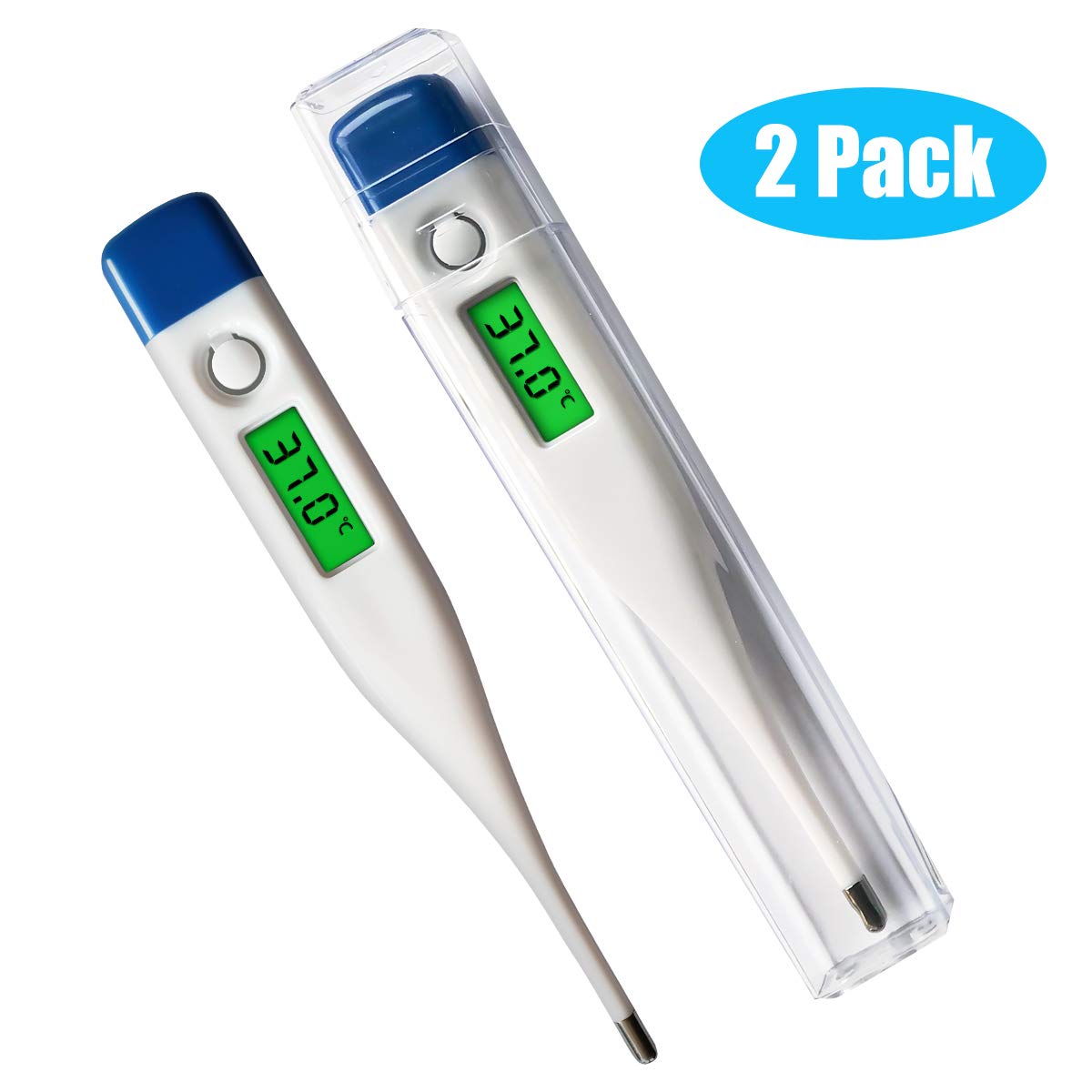 Thermometer, 【2 Pcs】Digital Thermometer for Baby Toddler and Adults, Oral, Rectal