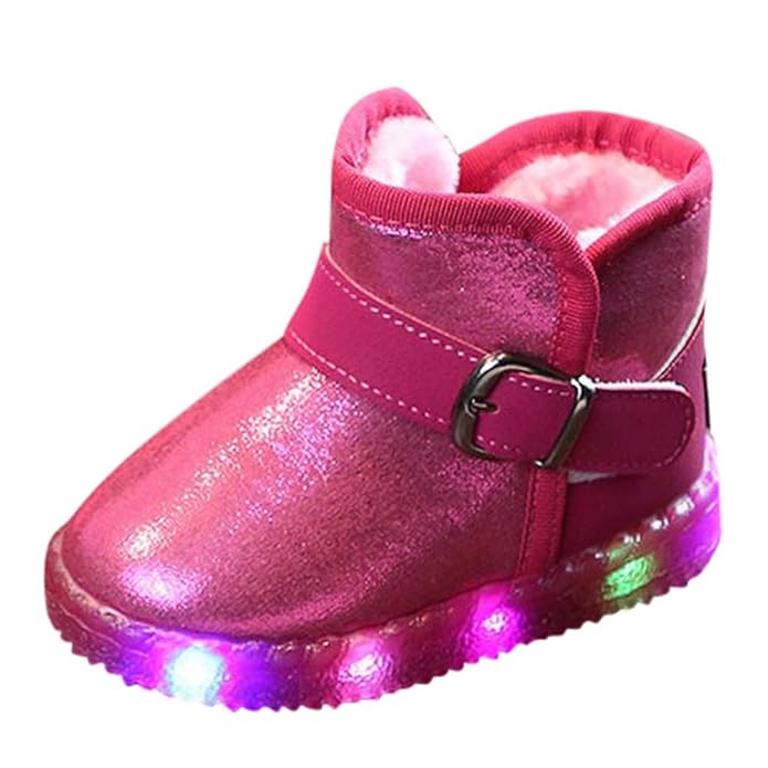 YULAND Baby Kleinkind Babyschuhe Winter Krabbelschuhe Für Baby, Kinder Schuhe Kinder Baby LED Leuchten Leuchtende Sneakers Wi