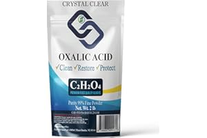 CrystalClearlab Chlorine Dioxide Oxalic Acid Powder - 99.6% Pure - Wood Bleach Industrial Grade Cleaner 2lb White (Bag of 1)