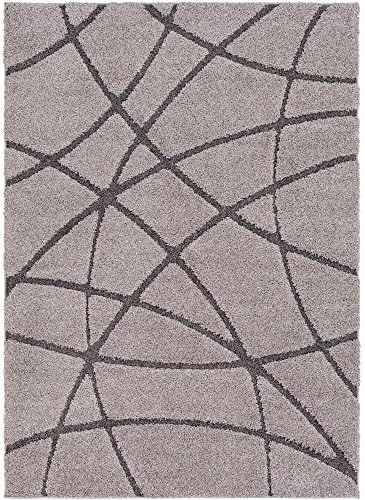 Tiwari Home 2' x 3' Abstract Style Gray and Charcoal Rectangular Machine Woven Area Throw Rug