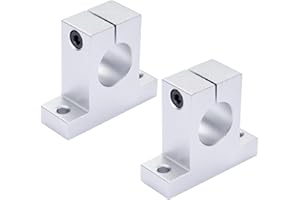 Linear Motion Rod Support 2pcs SK25 Aluminum Rail Guide Clamping for Diameter 25mm (0.984 inches) Shaft BELLA BAYS