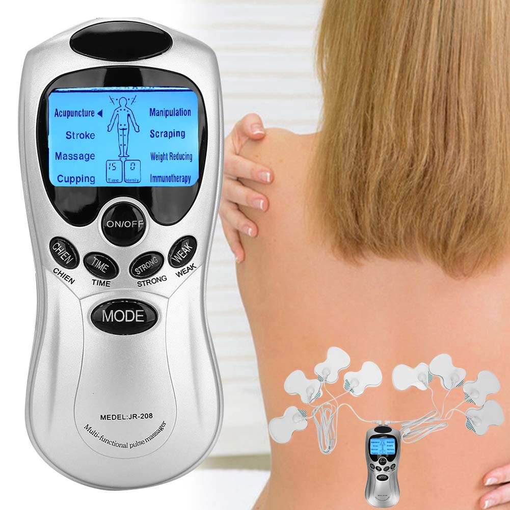 Lv. life Pulse Massager,TENS Machine for Pain Relief Electric 8 Modes Muscle Stimulator Rechargeable Tens Pain Relief Body Massage Machine with Electrode Pads for Back Shoulder Neck Massaging