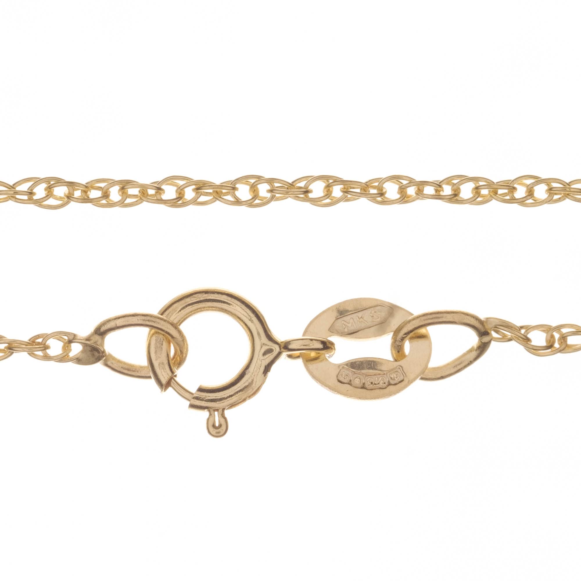 Markylis - Solid Italian 9ct Yellow Gold Twisted Prince of Wales Twist Rope Style Chain Necklace 9K for Women and Ladies - 1.2mm - 20inch - 20"