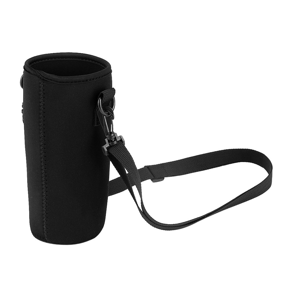 Yosoo Water Bottle Sleeve Portable Neoprene Water Drink Carrying Pouch Bag with Shoulder Strap for Outdoor Camping Hiking Fishing(#3)