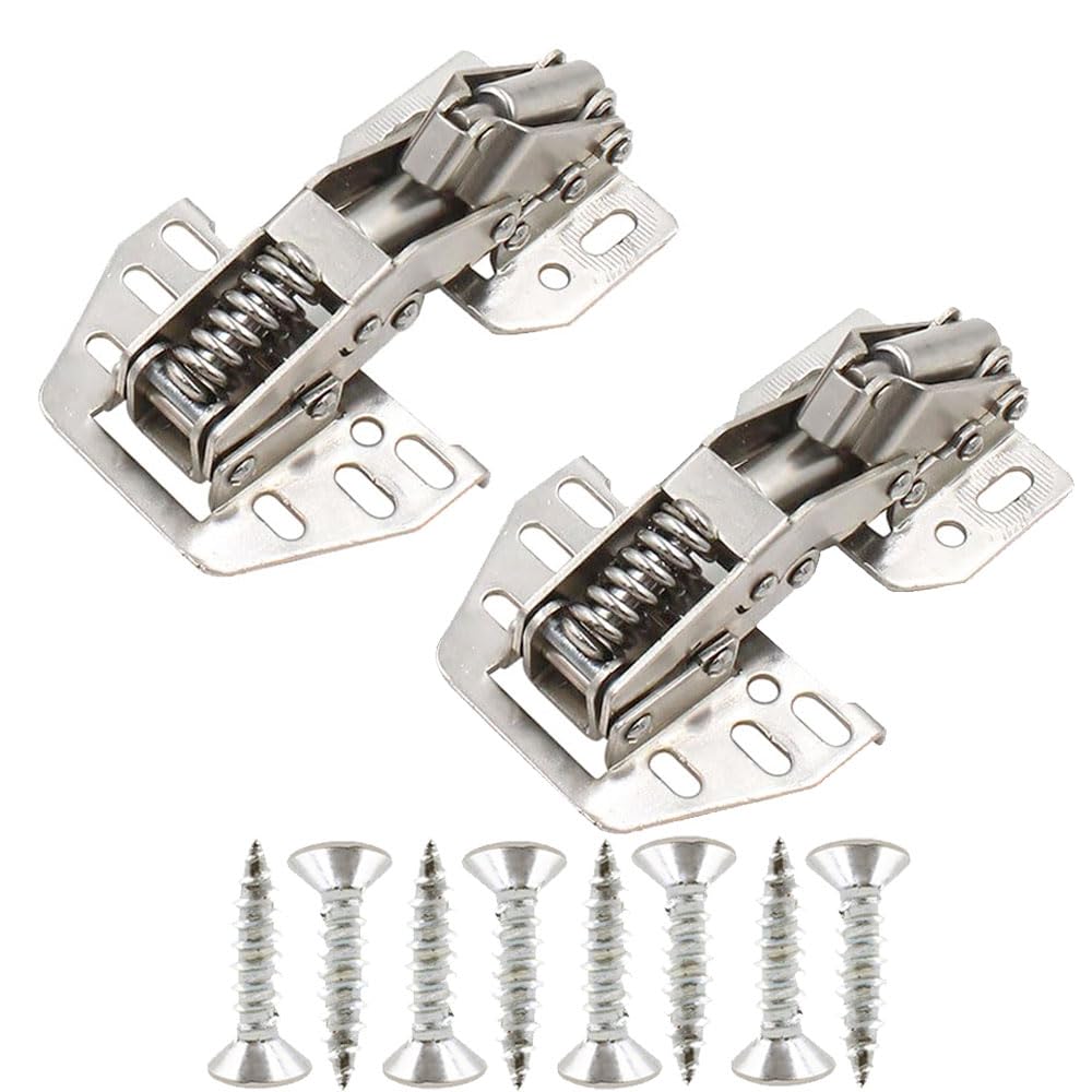 2 PCS Cabinet Lid Stay Support Hinges - Heavy Duty Mute Lid Lift Up Buffer Hinges for Cupboard, Bookcases, Caravans