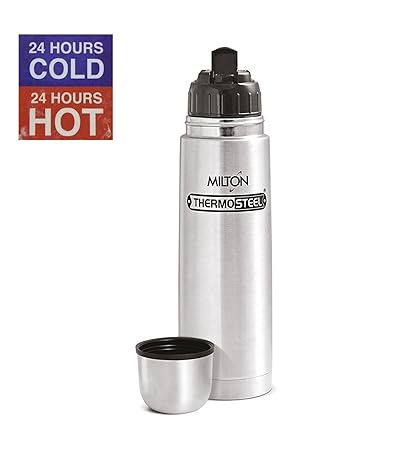 STH Milton Thermosteel Flip Lid 24 Hours Hot and Cold Flask Bottle, 1000ml(Silver)