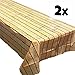 Wood Plank Tablecovers (2), Wooden Party Supplies, Boardwalk Decorations, Birthday Party