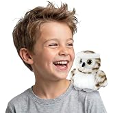 Owl Snowy Stuffed Animal Magnetic Shoulder Plush Owl Toy Wearable Mini Plush Bird Palm Size Plush Magic School Wizard Boy Costume Prop Snowy Messenger Halloween Accessory Cute Pocket Pet Kids