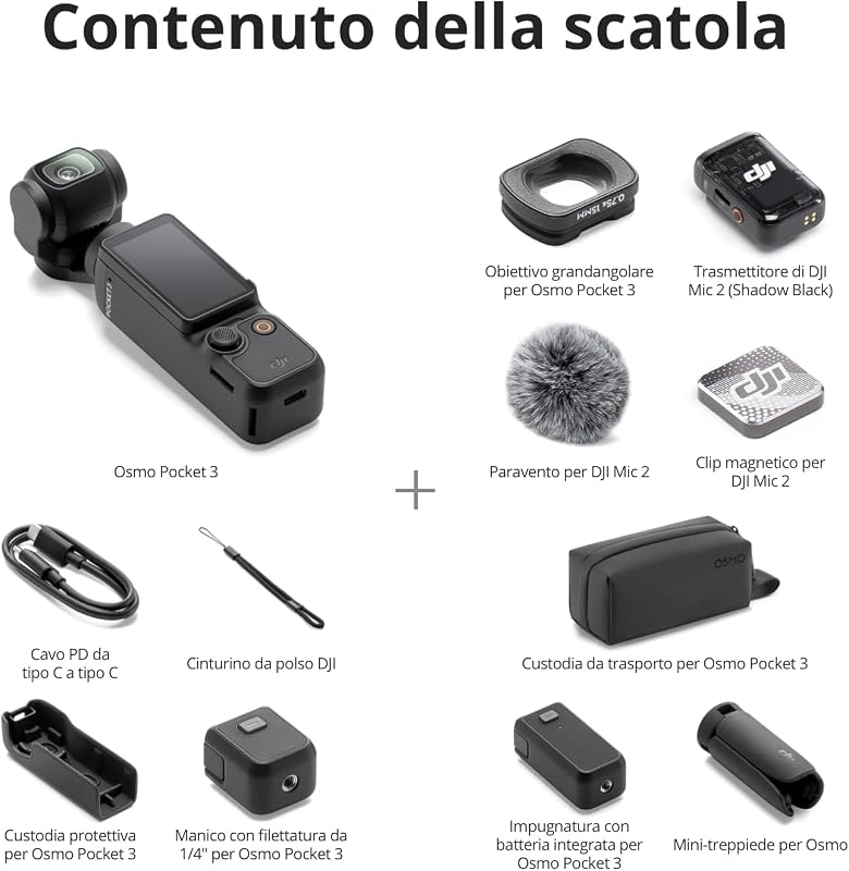 Osmo Pocket 3 Creator Combo, fotocamera con CMOS 1'' e video 4K/120fps