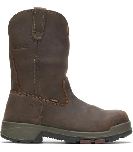 WOLVERINE Men\'s Crawford WPF Steel Toe Safety Boots, Brown Leather, 13 M, W04664 Amazon.com | Wolverine Men main image 3