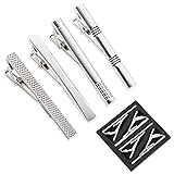 4pcs Tie Clips for Men Tie Clip Tie Bar Tie Bars