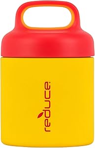 Reduce Insulated Handled Food Jar, 10 oz – 5 Hours Hot – These Vacuum Insulated Containers are Perfect for Lunch – Leak-Proof, Dishwasher Safe – Morning Rays with Easy Grip Finish