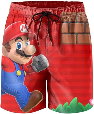 super mario brothers swim trunks