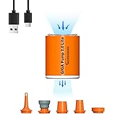 Portable Air Pump for Inflatables, 4kPa Mini Air Mattress Pump with Camping Light, 1300mah Battery Rechargeable Pump Inflator/Deflator for Swimming Rings, Air Mattress, Pool Float, Vacuum Bags