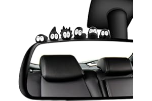 RAPUDA Cute Soot Sprites,35 Pcs Automotive Interior Decoration Accessories for Car Rearview Mirror and Dashboard,Cute Anime Decor for Home Garden Office,Funny Ornament Gifts(Black)