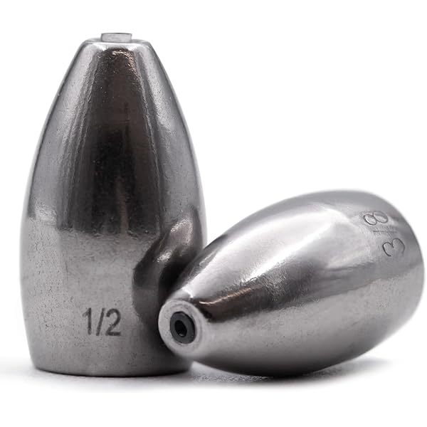 Fishing Weights CWSDXM Worm Bullet Sinkers With Soft Plastic