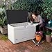 Lifetime 60059 Black Bottom & Desert (Tan) Sides and Lid Outdoor Storage Box-80 Gal, 80 Gallon, Desert Sand