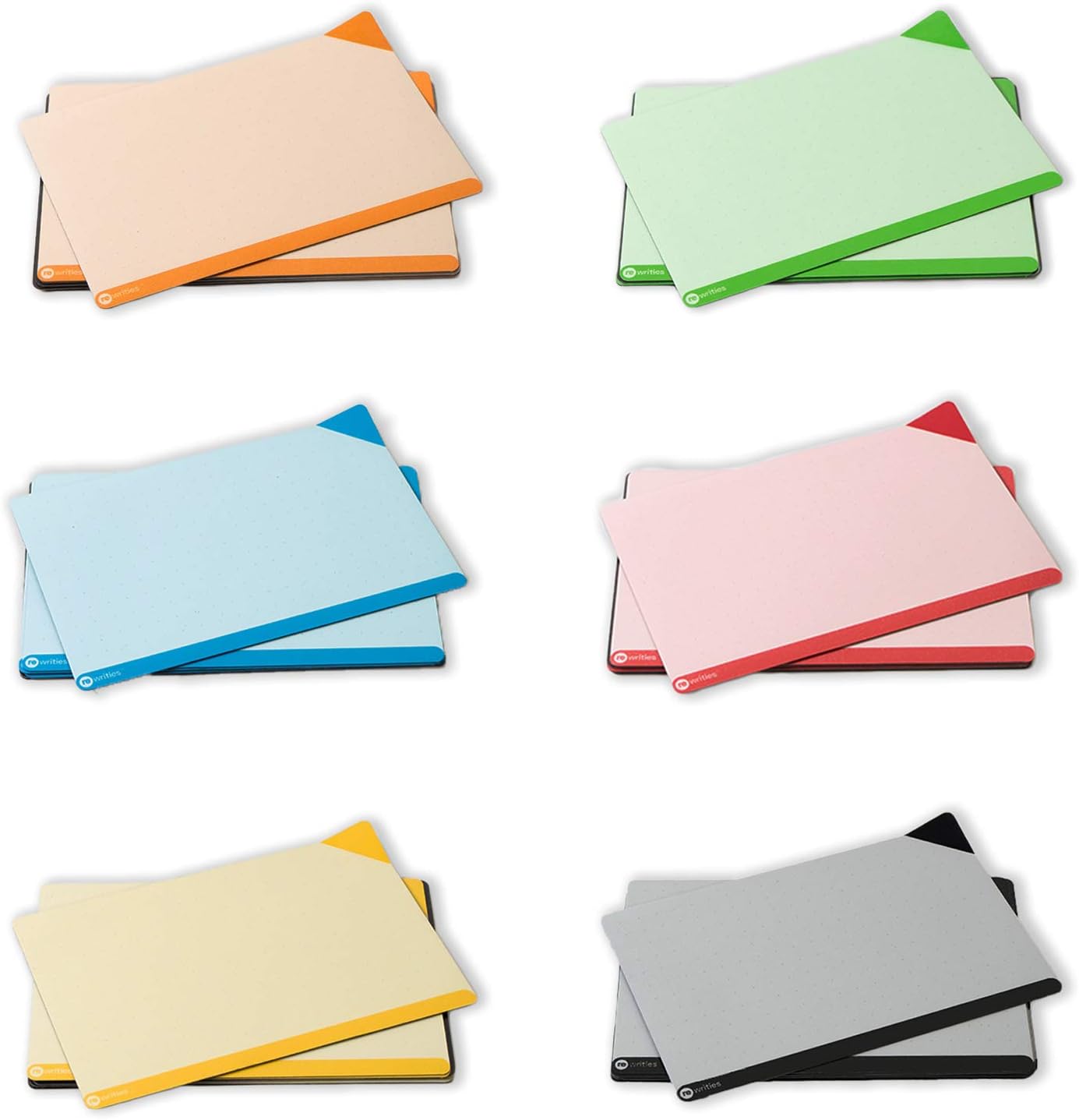 Rewrities Notes - 48 Dry Erase Magnetic Cards, Multi Colour Kit 10 x 15 cm - Reusable Notes for Tasks Planning, Projects, Organization