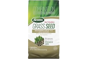 Scotts Turf Builder Grass Seed Southern Gold Mix for Tall Fescue Lawns with Fertilizer and Soil Improver, 5.6 lbs.