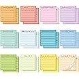Yinder 24 Pcs Inspirational Sticky Notes with Lines Cute Motivational Sticky Notes Pad Employee Appreciation Gifts Bulk for Teacher Nurse Coworkers Office 3 x 3''(Light Color,Inspirational)