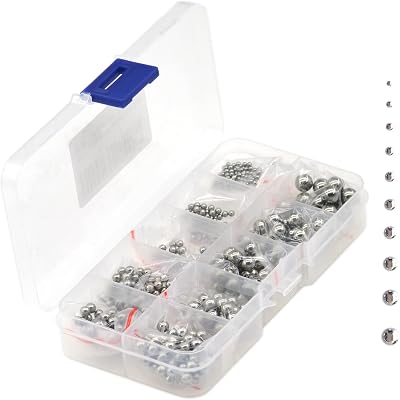 DDHOMIN 570 Pieces 304 Stainless Steel Precision Bearing Balls 2-7mm