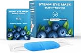 ProCIV Steam Eye Masks 20 Packs Blueberry Disposable Self Heating for Dry Eyes