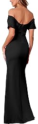 Black Cocktail Dresses for Women Sexy Bodycon Off