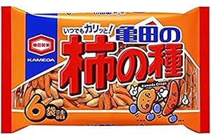 Kakinotane 6pack 7.1oz x 6pcs Set Spicy Rice Crackers Persimmon Seeds Kameda Crisps Ninjapo