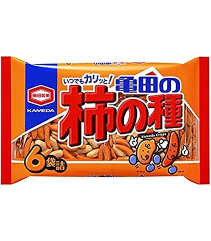 Kameda Kakinotane Rice Crackers with Peanuts Original, 6 Packs