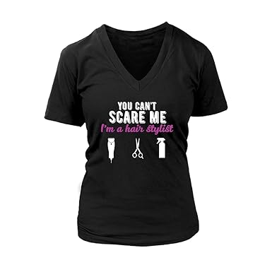 Hair Stylist V Neck T Shirt Funny Hair Stylist Tee Cool Shirt