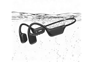 ZOVIMAX Bone Conduction Headphones, IPX8 Waterproof Swimming Headphones, Open Ear Headphones with MP3 Mode 32GB Memory Up to 12 Hours Playtime, Bluetooth 6.0 Earbuds Secure Fit for Running and Fitness