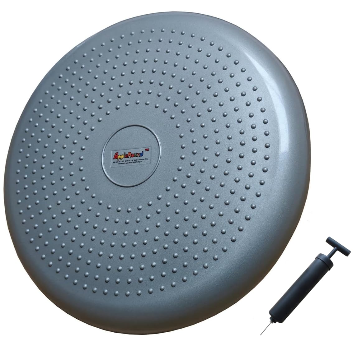 Photo 1 of AppleRound Inflated Wobble Cushion with Hand Pump, Air Stability Board (Extra Thick), Core Balance Disc for Adults, Sensory Wiggle Seat for Kids, Flexible Seating for All Age, 13.5in / 34cm Diameter