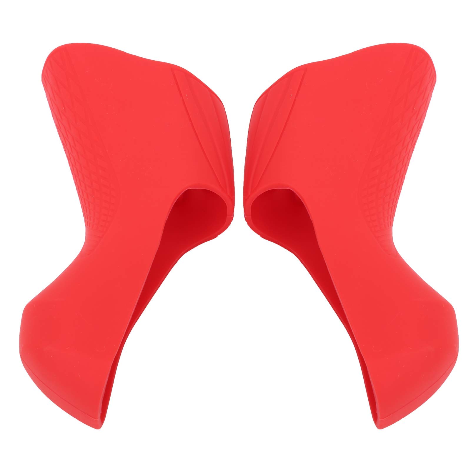 Alomejor Bike Handlebar Grip Cover Bike Brake Lever Hoods Road Bicycle Shifters Silicone Cover for R7000 R8000 (red)