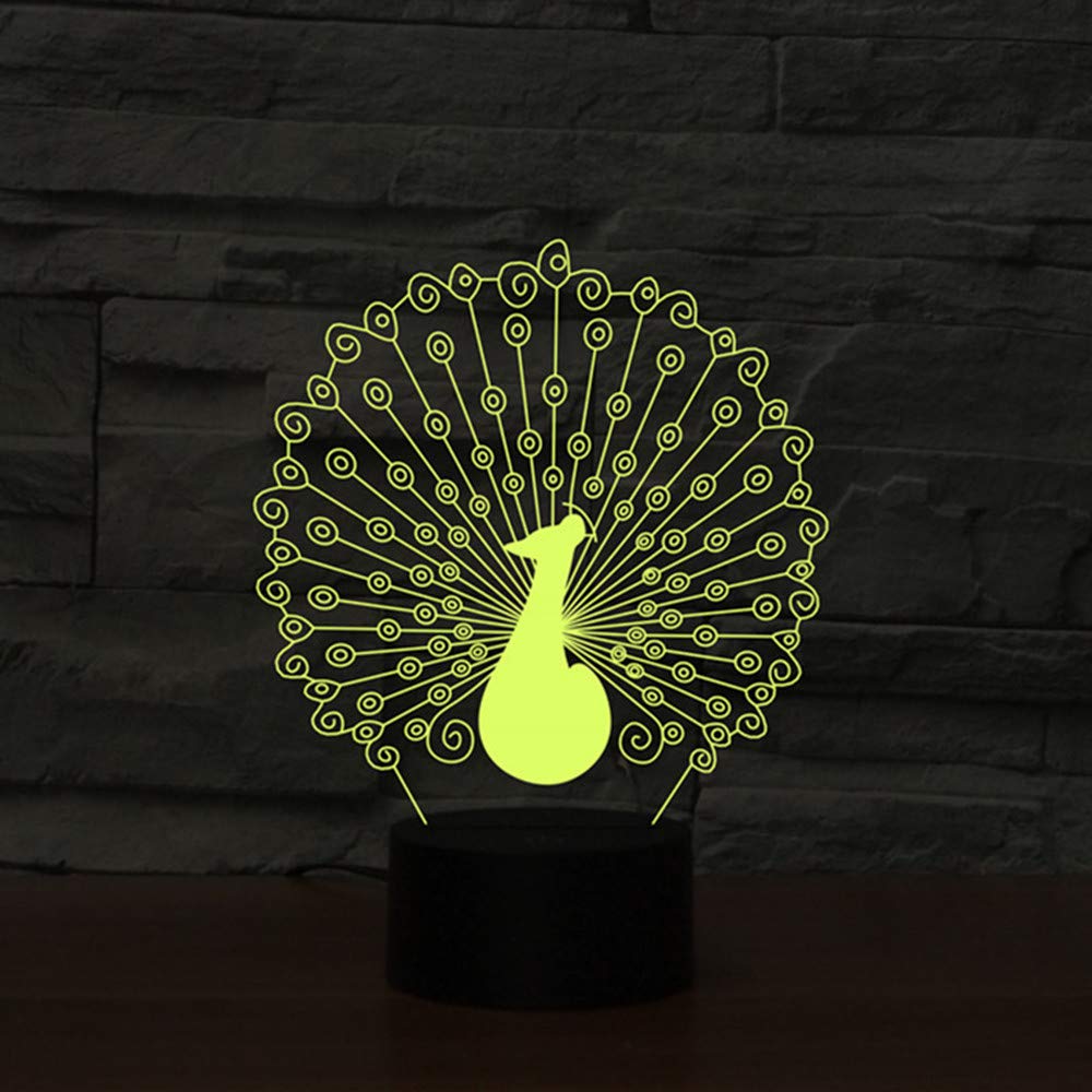 Best Peacock Colors Desk Lamp