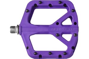 FIFTY-FIFTY Mountain Bike Pedals, Non-Slip MTB Nylon Composite, 9/16" Bicycle Pedals, Lightweight and Wide Flat Platform