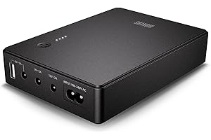 Shanqiu Mini UPS Battery Backup Uninterruptible Power Supply for Router, Modem, Security Camera with Input AC Output USB 5V DC 5V 9V 12V (37Wh)