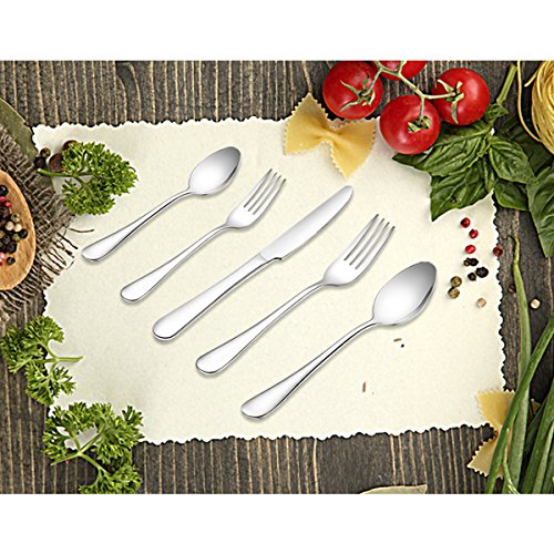 image for 48 Piece Silverware Set, Cutlery Kit Flatware Set Made of Premium Stai