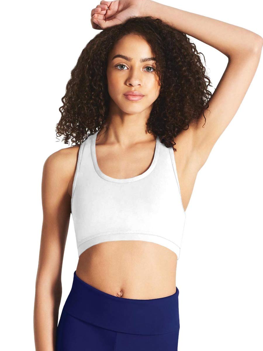 Capezio Ca1Ev 126 Team Basic Racerback Bra Top Team Basics - White, x Large