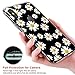 JIAXIUFEN Compatible with iPhone X iPhone Xs Case Clear Cute White Daisies Slim Shockproof Flower Floral Desgin Soft Flexible TPU Silicone Cover Phone Case