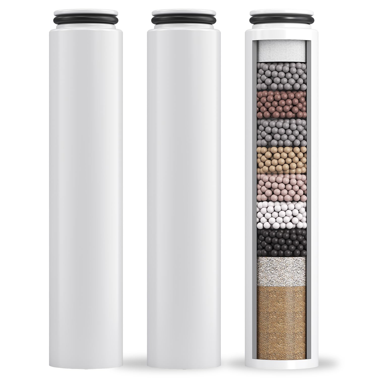 Photo 1 of 3 Pack Handheld showerhead replacement filter, handheld showerhead filter softener hard water filter beads, remove chlorine and reduce skin dryness and itching