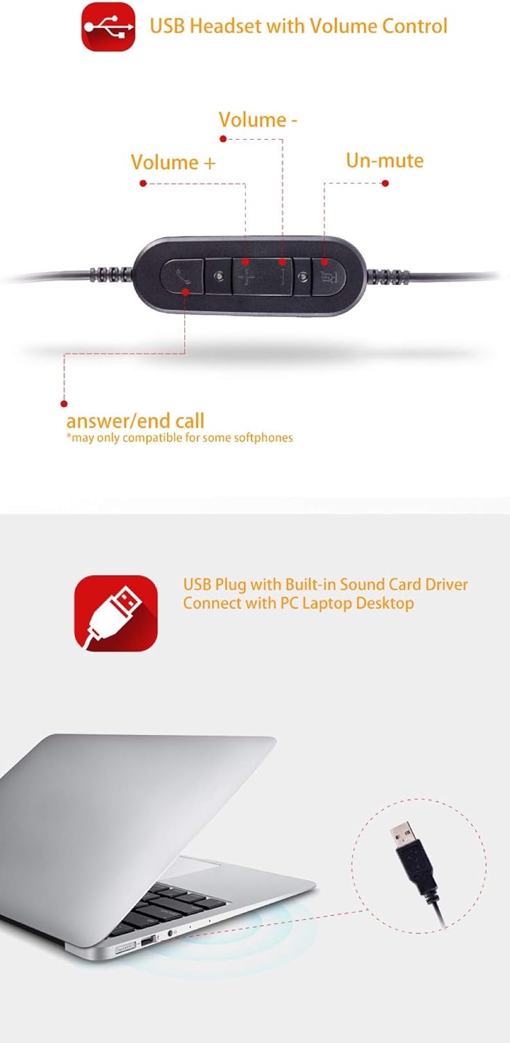 USB Headset for Zoom Online Meeting Video Conferencing, Pro Business
