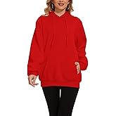 NHUHEQ Womens Hoodies Pullover Unisex Jogger Casual Sweatshirt Long Sleeve Pockets Fashion Fall Winter Clothes