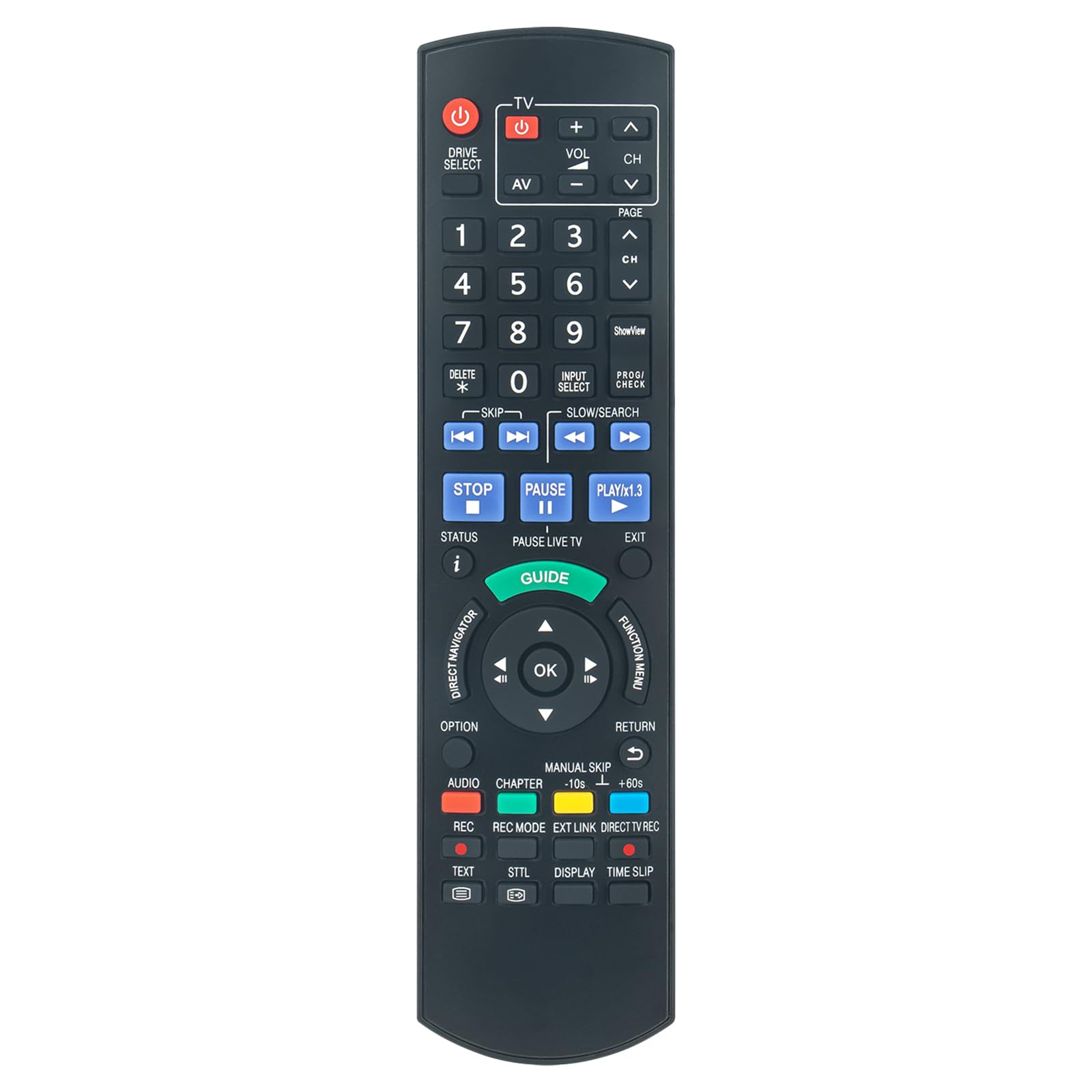 VINABTY New N2QAYB000471 Remote Control Replacement fit for PANASONIC DVD Recorder N 2 QAYB 000471 N2QAYB000471 DMR-EX645 DMR-EX84 DMR-EX93 DMR-EX96 DMREX645 DMREX84 DMREX93 DMREX96 Remote Controller