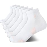 Nautica Womens High Quarter Socks Moisture Wicking Cushioned Socks, 6 Pack | Dri-Motion Moisture Wicking Stretch Fabric, Cushioned Key Areas, Reinforced Heel and Toe, High Quarter Cut, Shoe Size 4-10