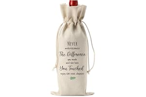 FBCCZEY Going Away Moving Away Leaving Farewell Goodbye Wine Bag Gifts for Friends Teachers Coworkers Boss Women Retirement Retired New Beginning New Business Owner Wine Bag Gifts for Woman Men